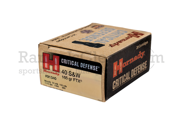 Hornady Critical Defense .40 S&W 165grs FTX