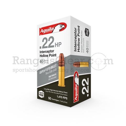 Aguila .22lr Interceptor HV Hollow Point 40 grain