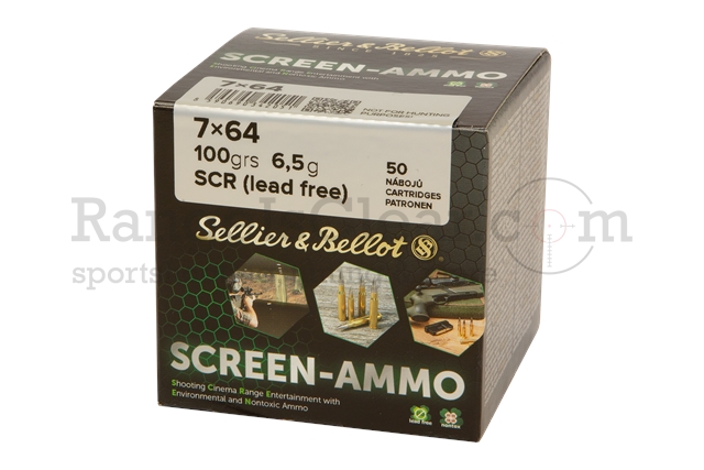 S&B 7x64 Screen Ammo NonTox 100grs Schütte