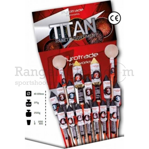 Pyrotrade Titan 18er Riesen Raketen Sortiment Pyrotrade Titan 18er Riesen Raketen Sortiment