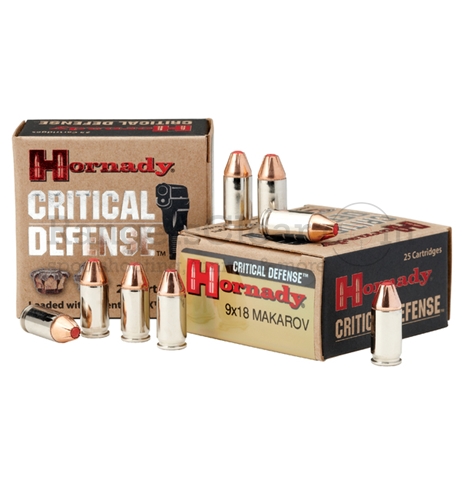 Hornady Critical Defense 9x18 Makarov 95grs FTX