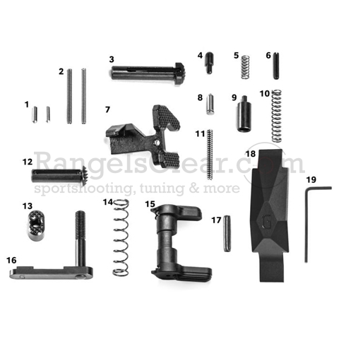 Geissele Ultra Duty Lower Parts Kit, no Grip