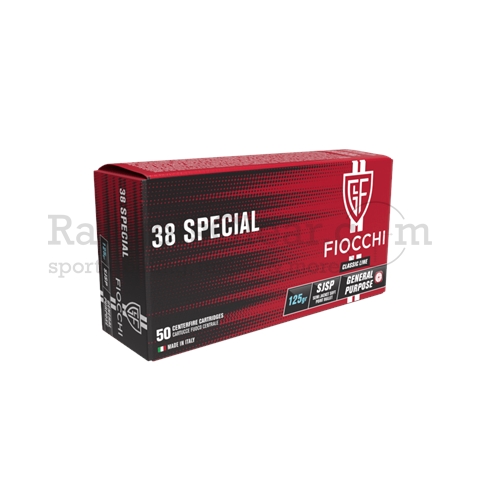 Fiocchi .38 special SJSP 125grs