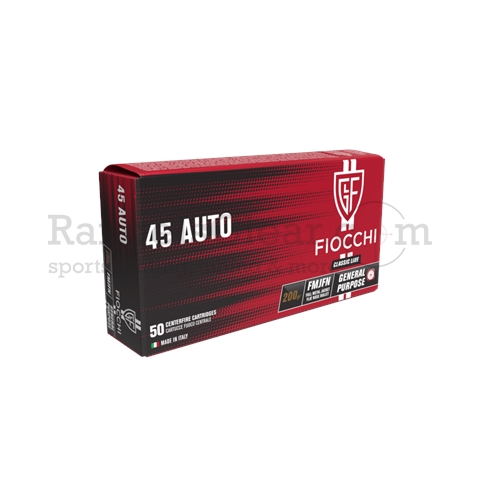 Fiocchi .45 ACP FMJ FP 200grs