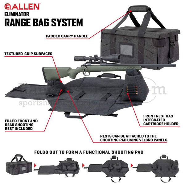 Allen Eliminator Range Bag Shooting System gray