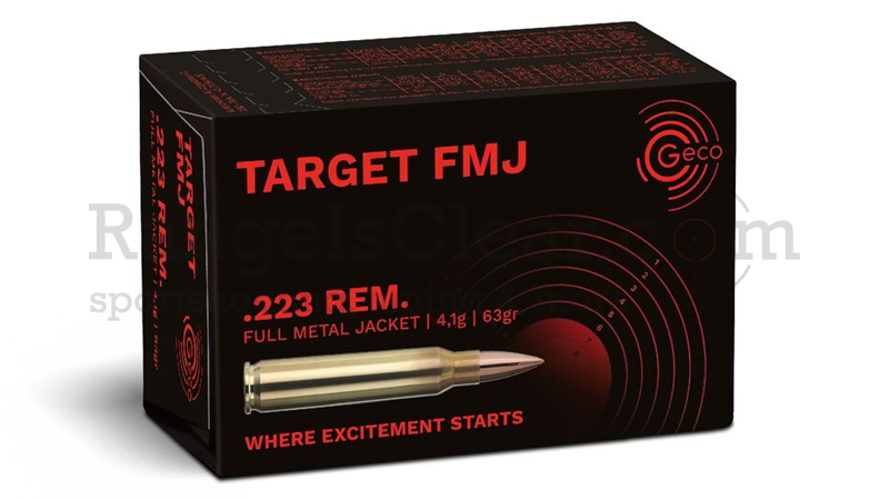 Geco Target .223 Rem FMJ 63grs - 50 Schuss