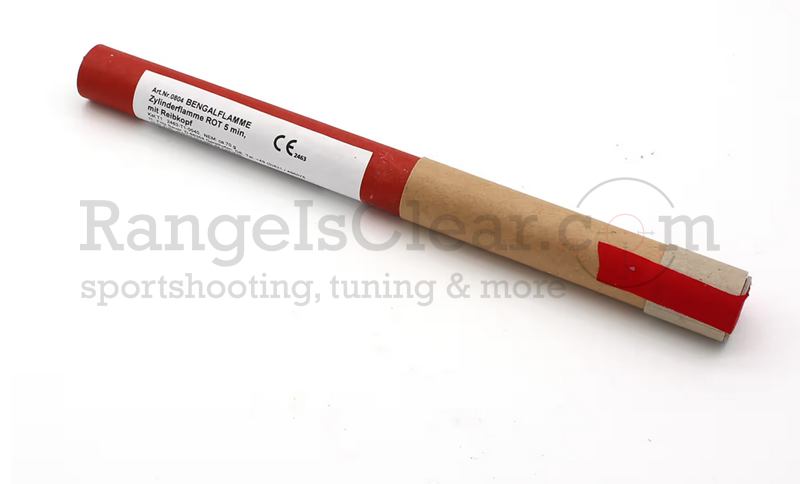 Bengalfackel Rot 5 min. Reibkopf & Pappgriff Bengalfackel Rot 5 min. Reibkopf & Pappgriff
