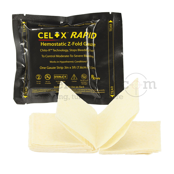 Celox Rapid Gauze Z-Fold 7,6cmx1,5m