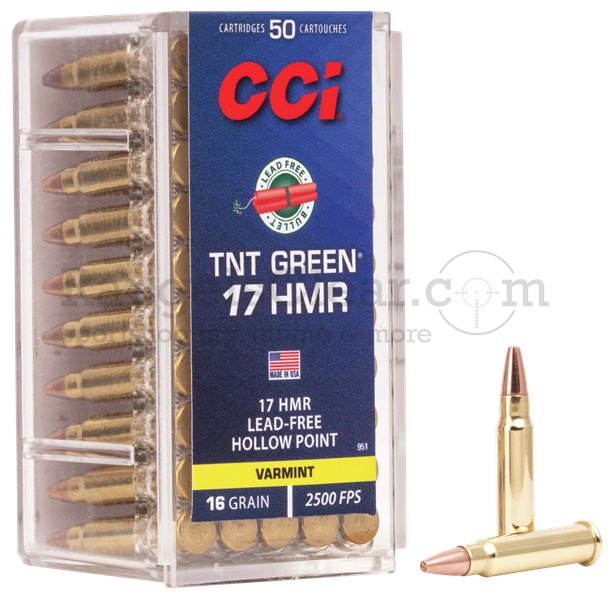 CCI .17 HMR TNT Green 16 grs HP